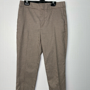 ZARA neutral houndstooth tapered leg pants